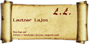 Lautner Lajos névjegykártya